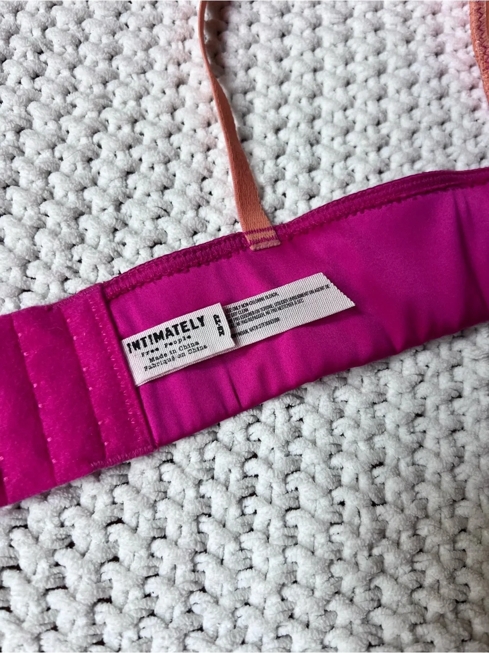 Free People Daisy V Wire Triangle Bra Orange Melon Pink Fuchsia Lace Sexy Sz XS